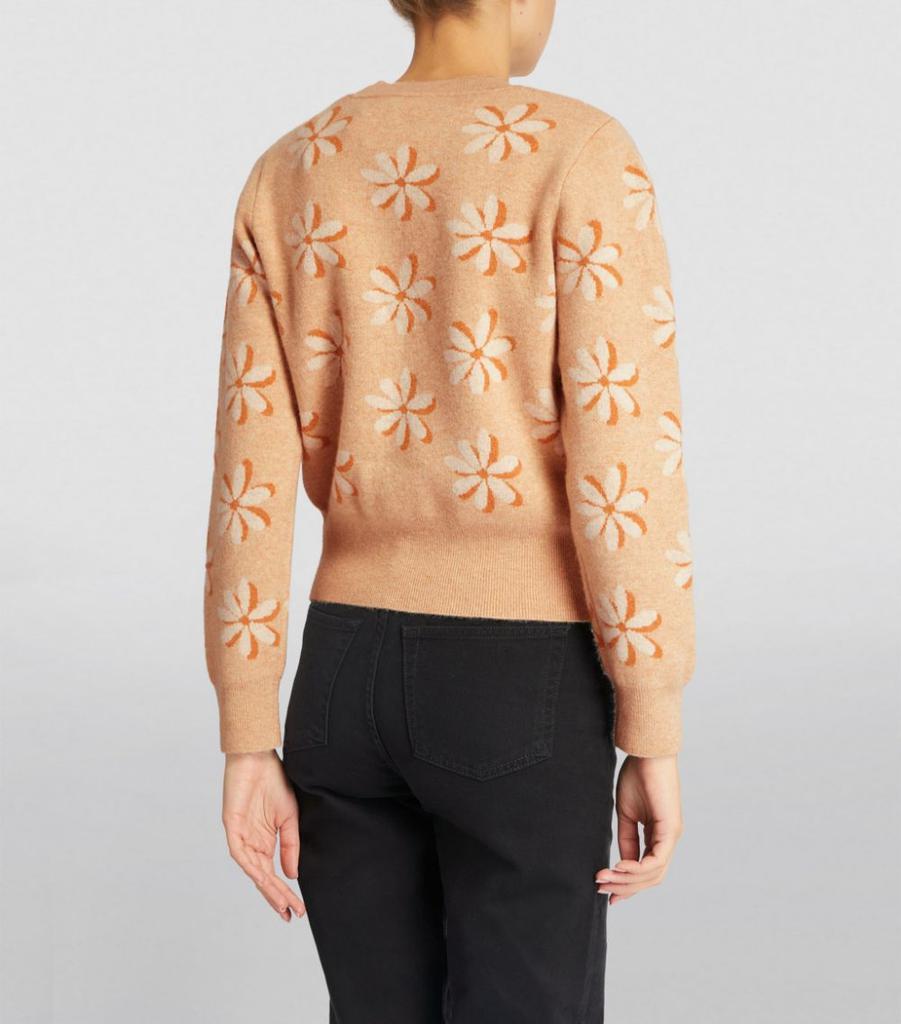 商品Sandro|Wool-Cashmere Floral Sweater,价格¥2275,第6张图片详细描述