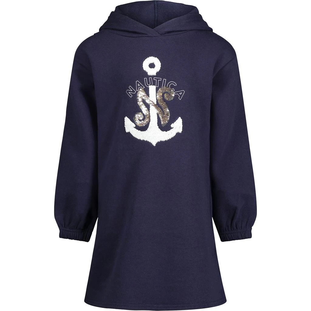 商品Nautica|Nautica Little Girls' Sequin Sweatshirt Dress (4-7),价格¥157,第2张图片详细描述
