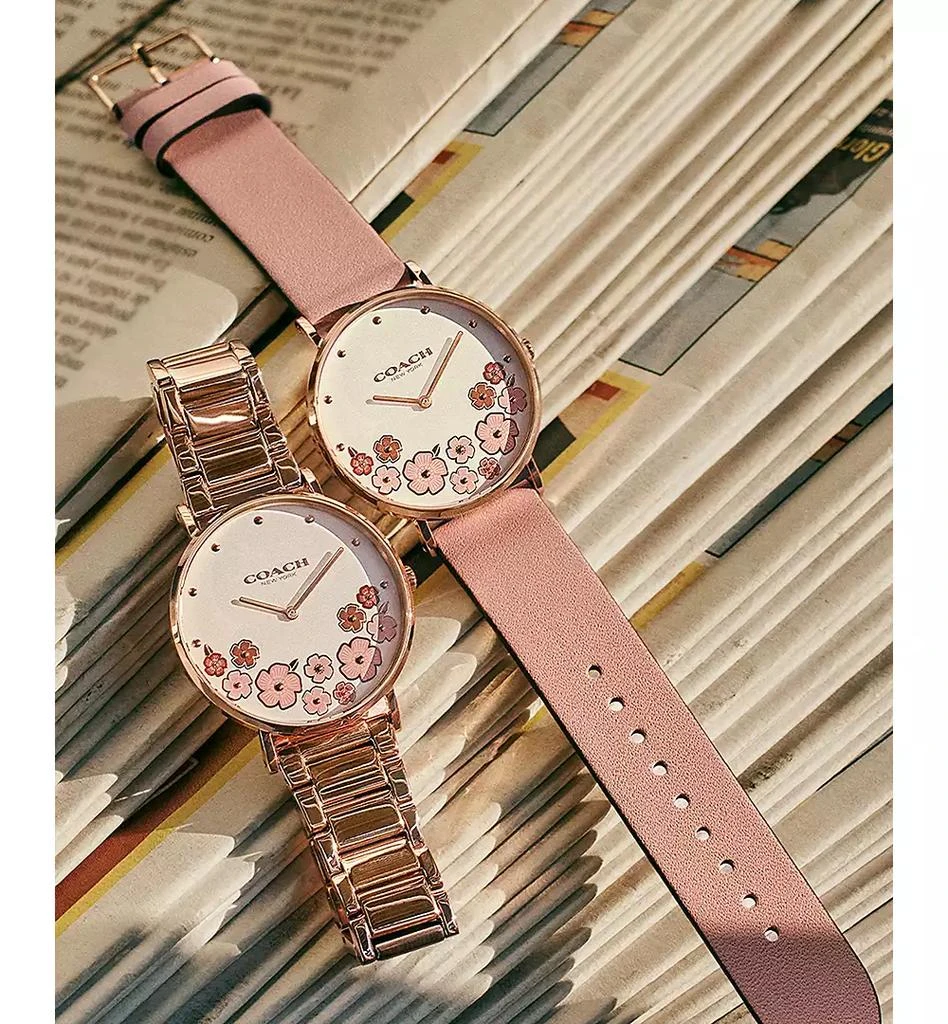 商品Coach|Women’s Perry Blush Leather Strap Tea Rose Watch 36mm,价格¥1345,第5张图片详细描述