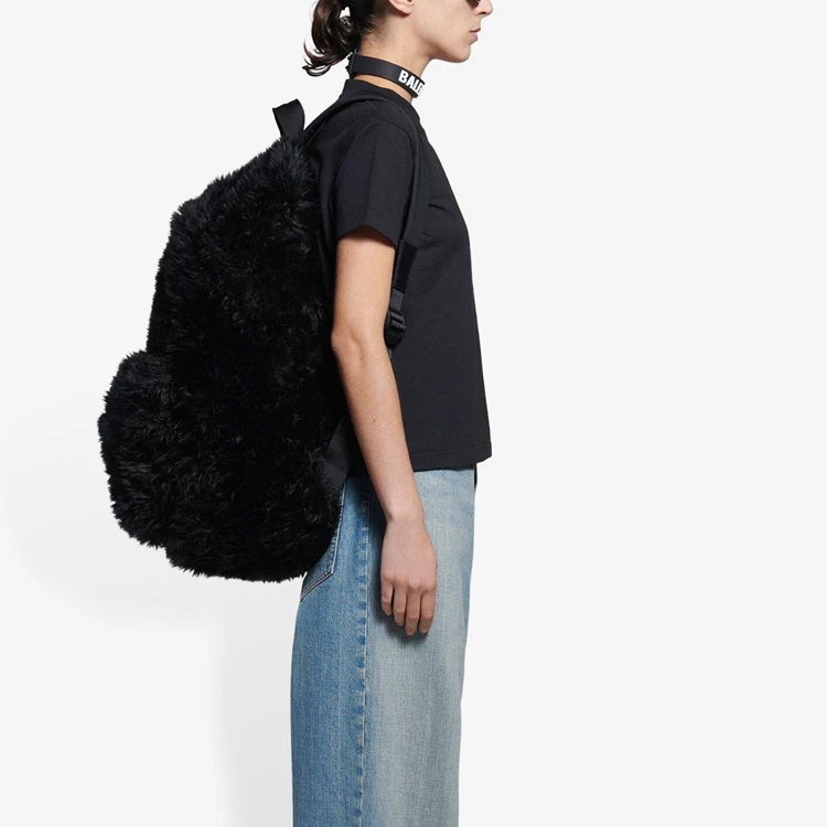 商品[国内直发] Balenciaga|巴黎世家 图案印花圆领套头短袖T恤 女款 黑色,价格¥2919,第6张图片详细描述