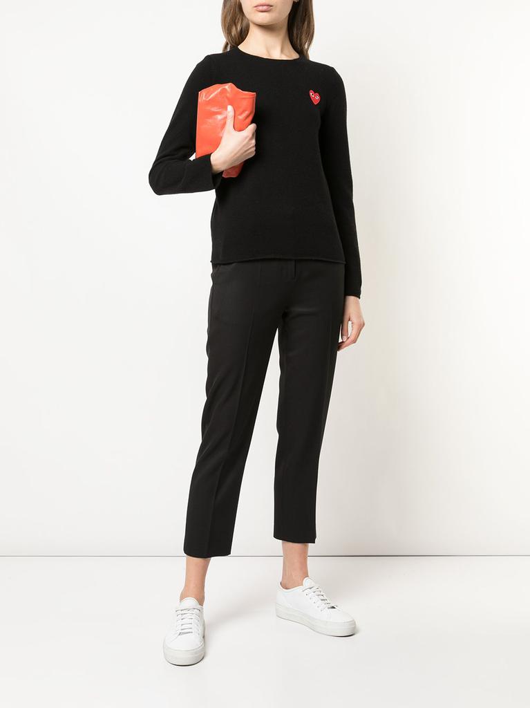 COMME DES GARÇONS Wool embroidered heart sweater商品第2张图片规格展示