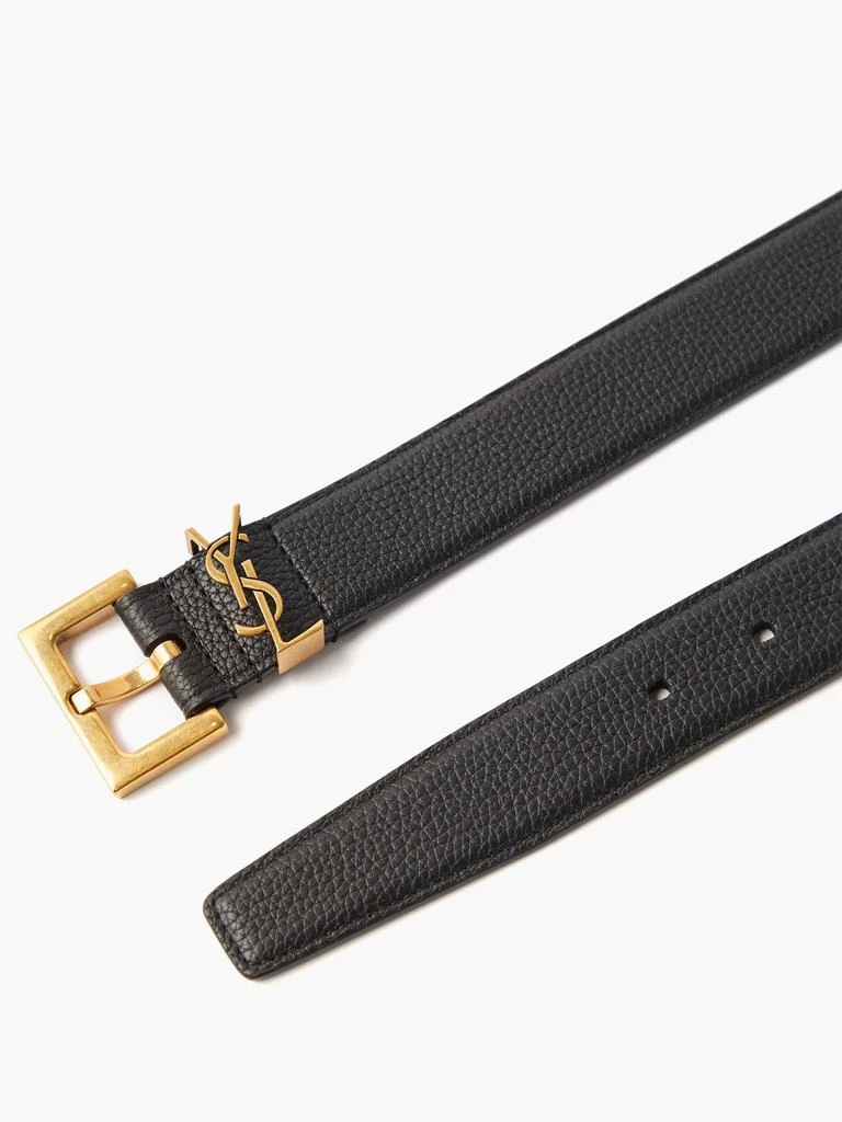 商品Yves Saint Laurent|YSL-plaque leather belt,价格¥4952,第3张图片详细描述
