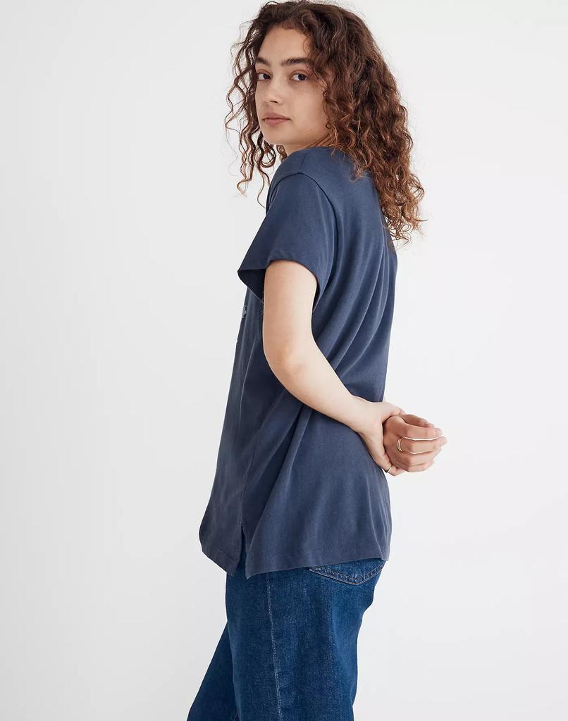 商品Madewell|Flying Home to You Softfade Cotton Oversized Tee,价格¥94,第4张图片详细描述