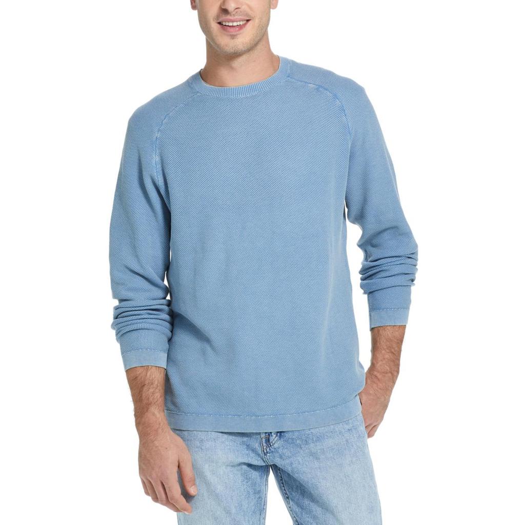 Weatherproof Vintage Mens Cotton Textured Crewneck Sweater商品第1张图片规格展示