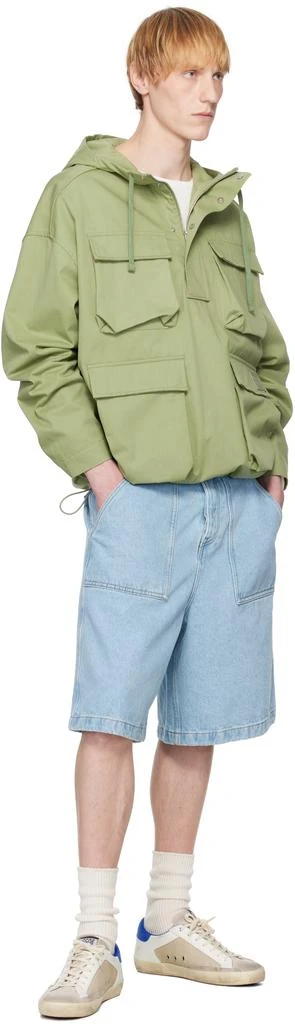商品Maison Kitsune|Green Hooded Popover Jacket,价格¥3052,第4张图片详细描述