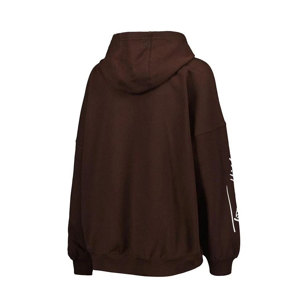 商品Tommy Hilfiger|Women's Brown Cleveland Browns Becca Drop Shoulder Pullover Hoodie,价格¥505,第3张图片详细描述