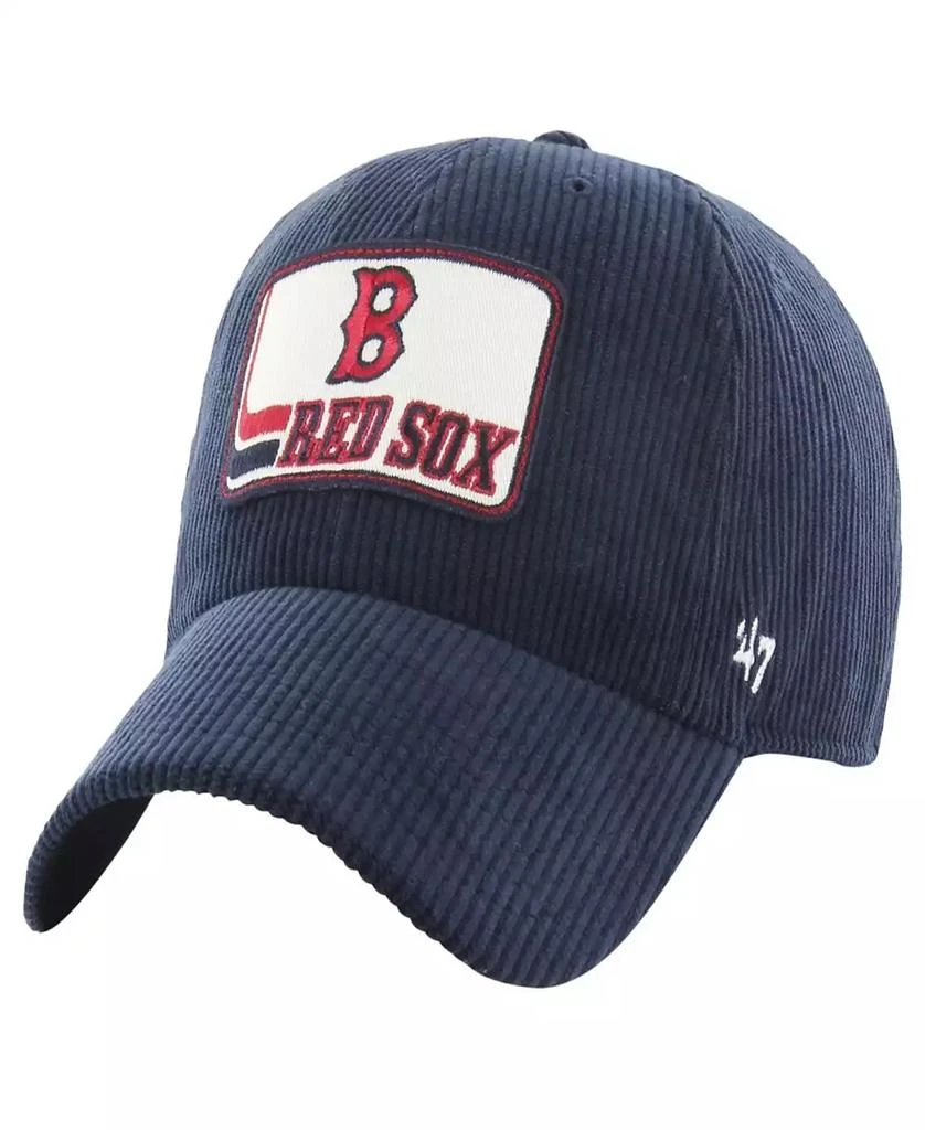 商品47 Brand|47 Brand Men's Navy Boston Red Sox Wax Pack Collection Corduroy Clean Up Adjustable Hat,价格¥262,第1张图片