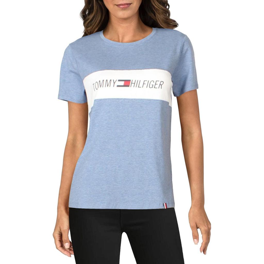 Tommy Hilfiger Sport Womens Crewneck Knit Logo T-Shirt商品第1张图片规格展示