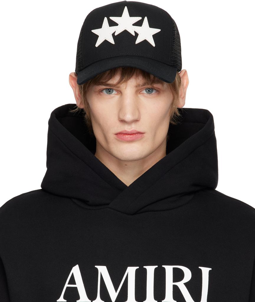 新品 AMIRI 3Star Trucker Hat BK AMIRI 3 Star Trucker Hat Black Men's - SS21 - US