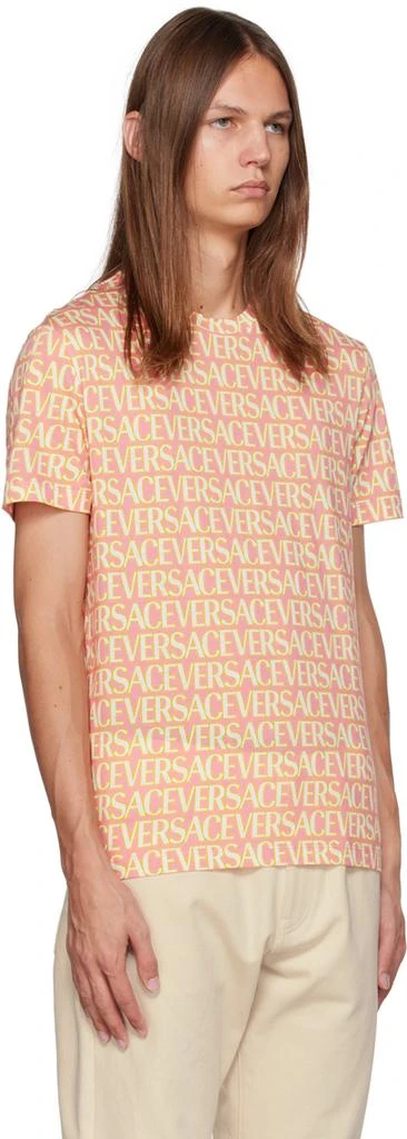 商品Versace|Pink Allover T-Shirt,价格¥3191,第2张图片详细描述