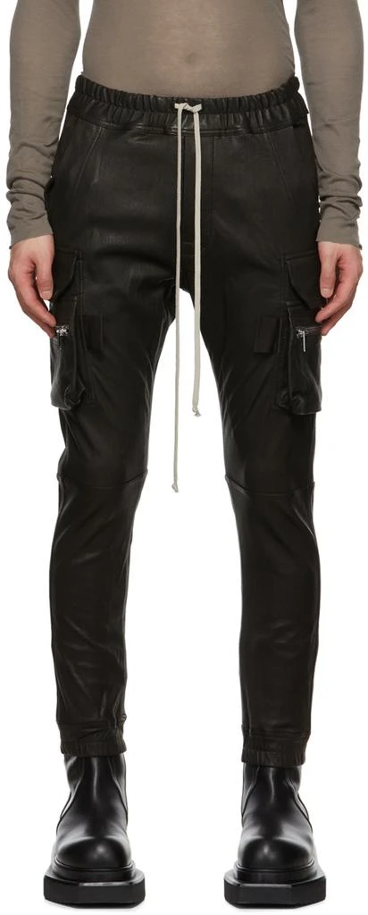 商品Rick Owens|Black Mastodon Leather Pants,价格¥11829,第1张图片