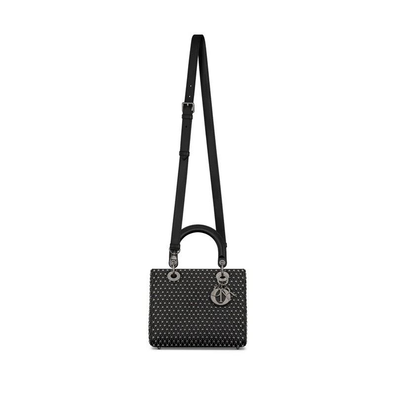 Dior 迪奥 Lady Dior系列女士银色牛皮手提包 商品
