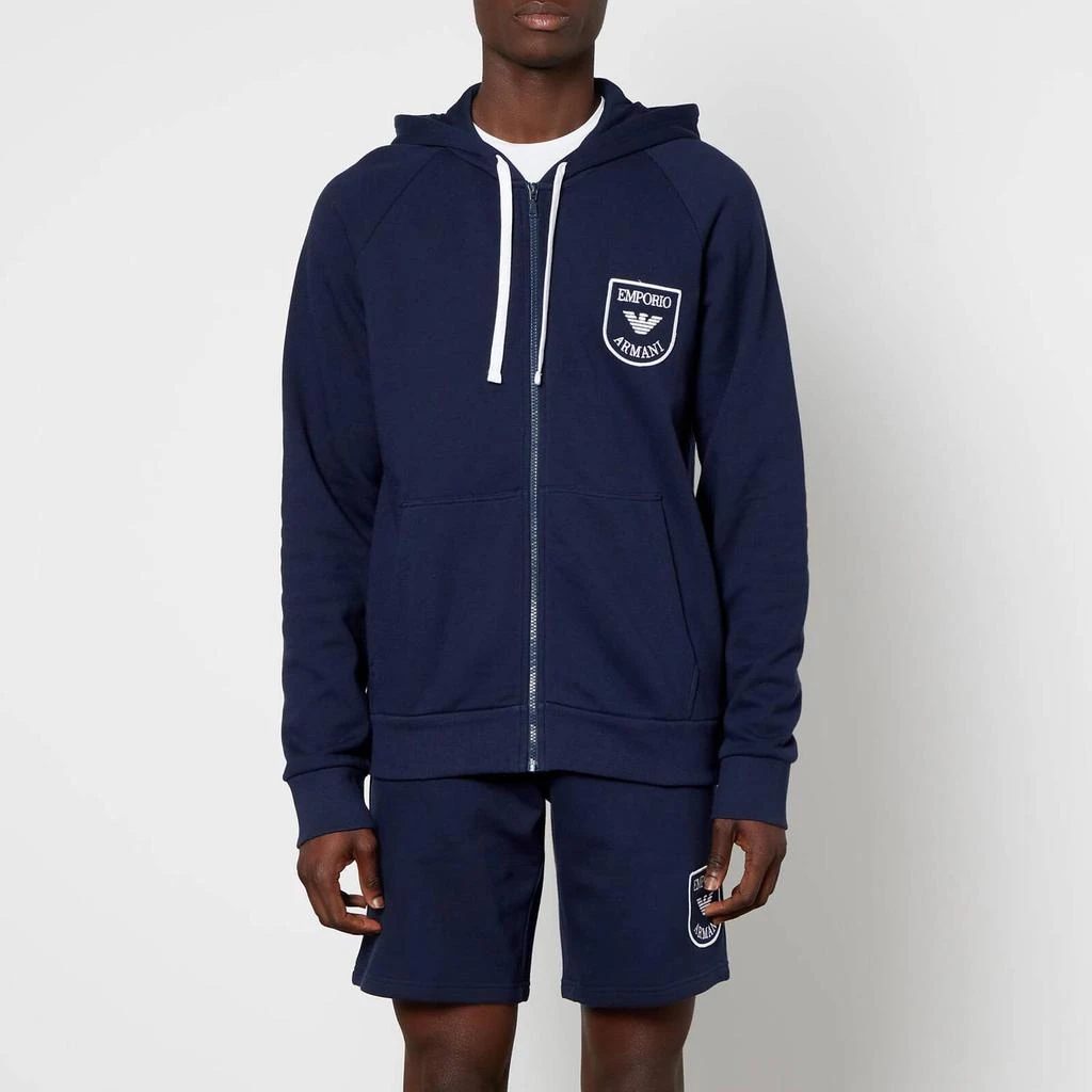 商品Emporio Armani|Emporio Armani Men's Iconic Terry Hoodie - Marine,价格¥511,第1张图片