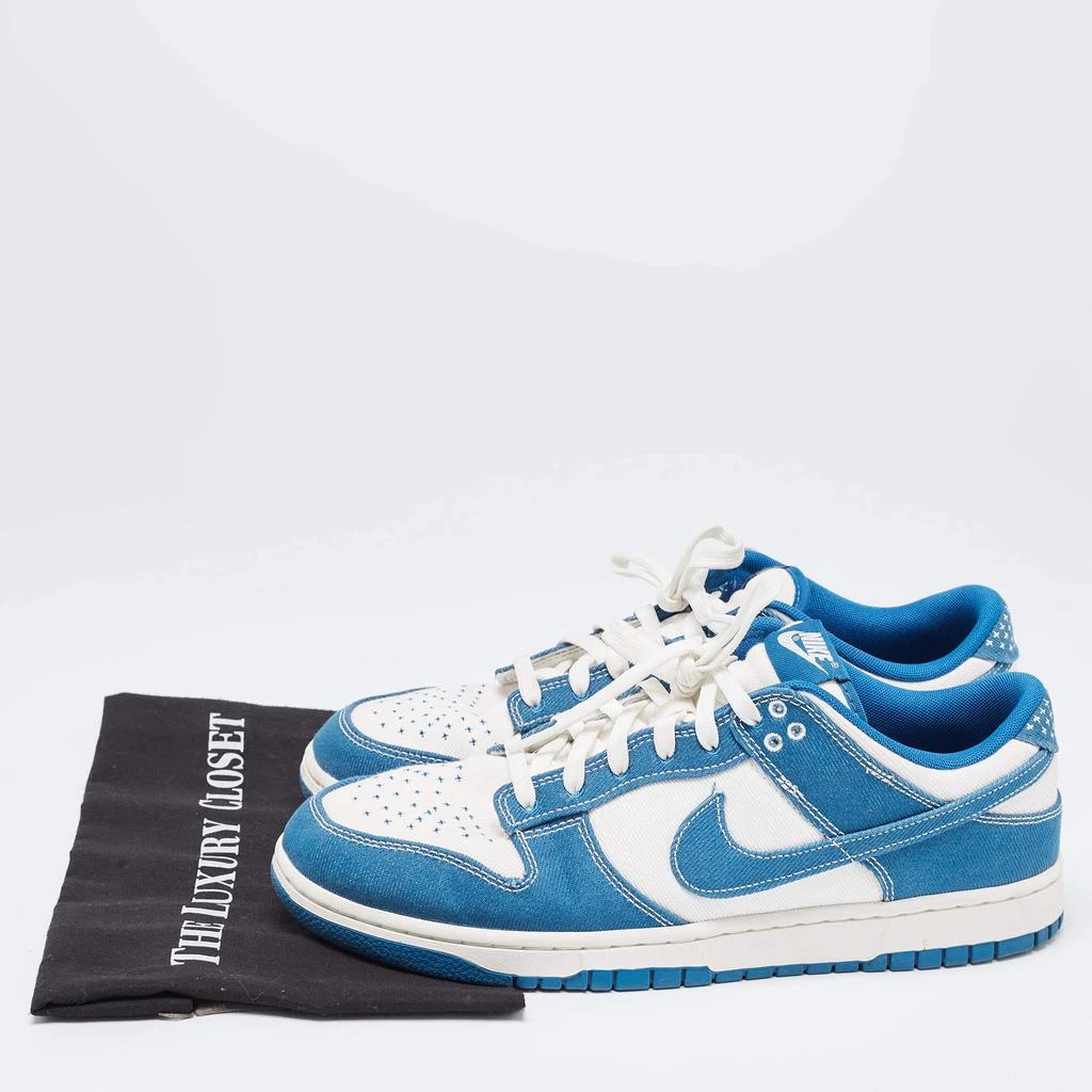 Nike SB Blue/White Canvas Dunk Low Cloth Low Top Trainers Sneakers Size 46 商品