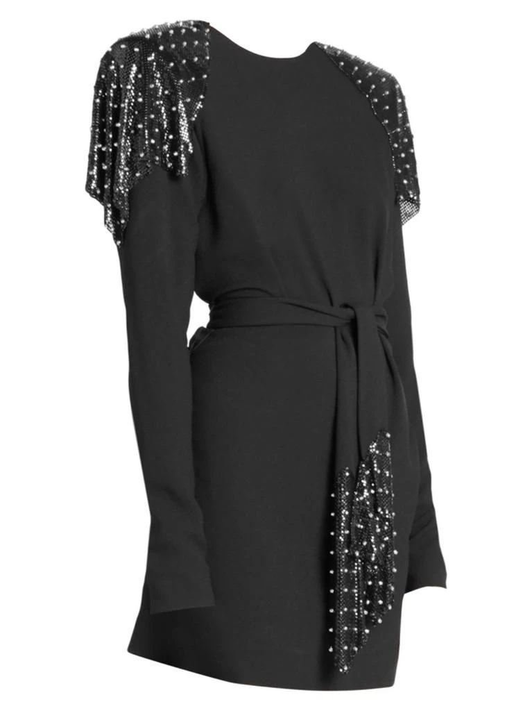 商品Yves Saint Laurent|Saint Laurent - Studded Epaulette Mini Dress,价格¥14901,第1张图片