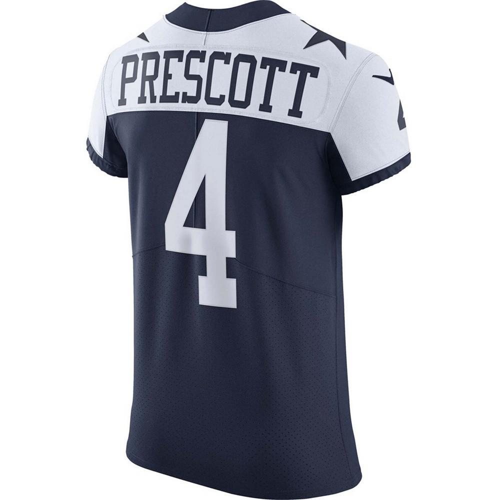 商品NIKE|Men's Dak Prescott Navy Dallas Cowboys Alternate Vapor Elite Player Jersey,价格¥2449,第5张图片详细描述