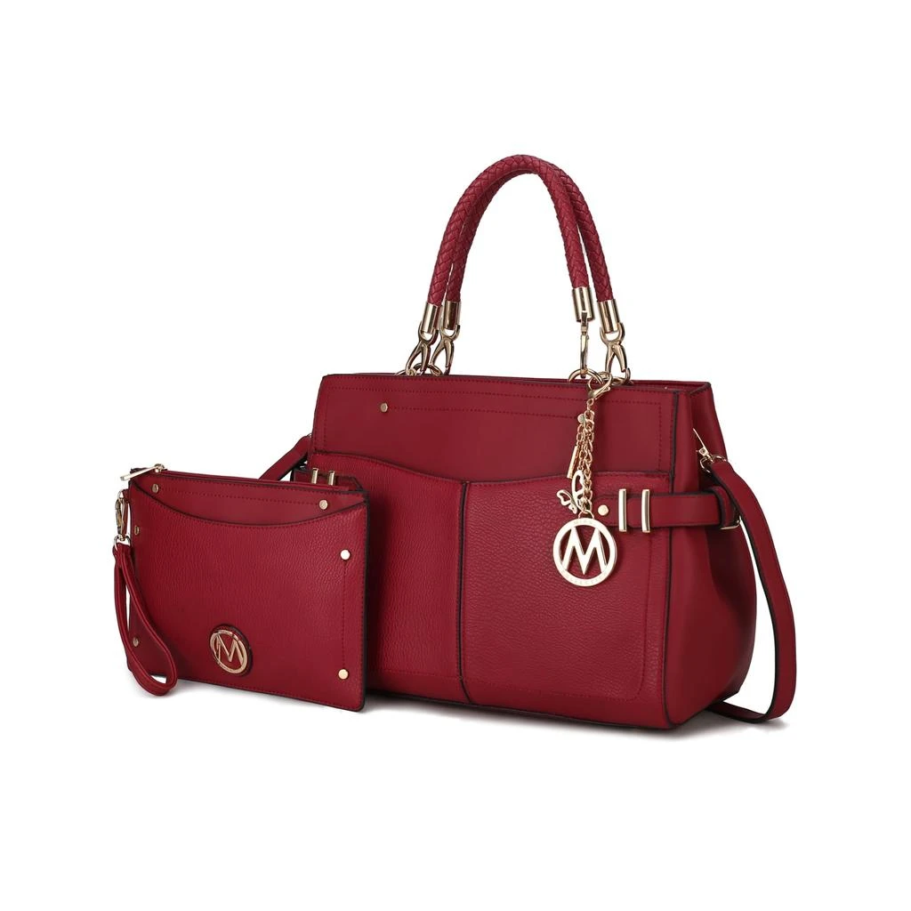Tenna Vegan Leather Women’s Satchel Bag with Wristlet 商品