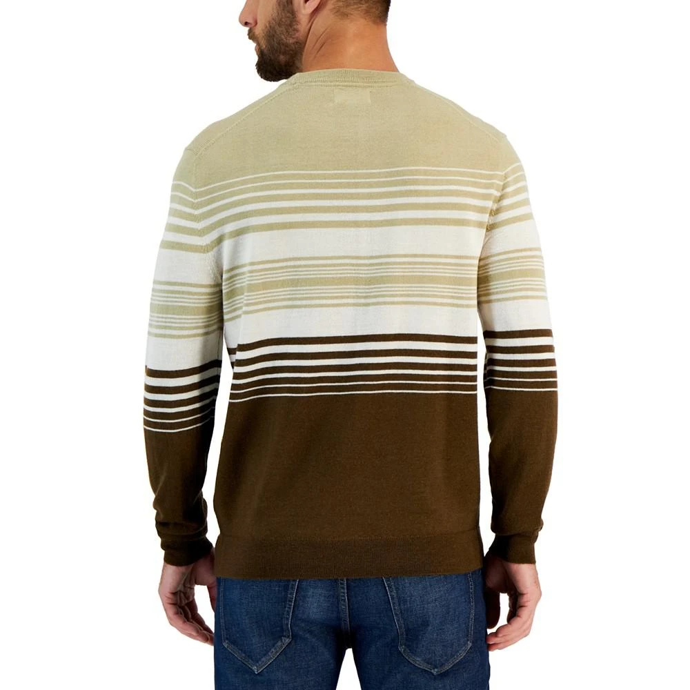 商品Club Room|Men's Dylan Merino Striped Long Sleeve Crewneck Sweater, Created for Macy's,价格¥222,第2张图片详细描述