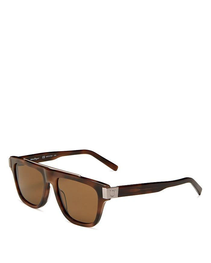 商品Salvatore Ferragamo|Men's Flat Top Sunglasses, 54mm,价格¥1729,第3张图片详细描述