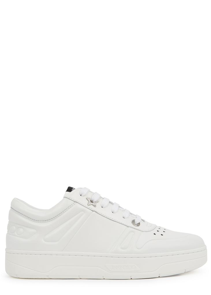 Hawaii/F white leather sneakers商品第1张图片规格展示