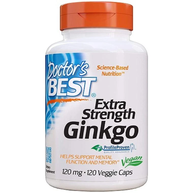 商品Doctors Best Vitamins|Doctors Best Extra Strength Ginkgo Veggie Capsules, 120 Ea,价格¥72,第1张图片