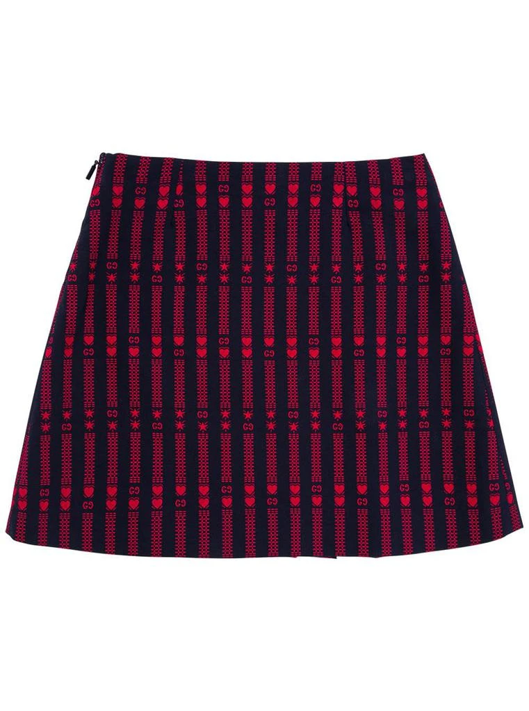 商品Gucci|Gucci Cotton Skirt With Stars And Hearts Gg,价格¥2329,第2张图片详细描述