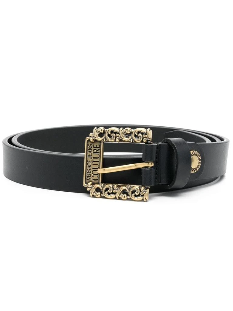 商品Versace|VERSACE JEANS Decorative buckle leather belt,价格¥721,第1张图片