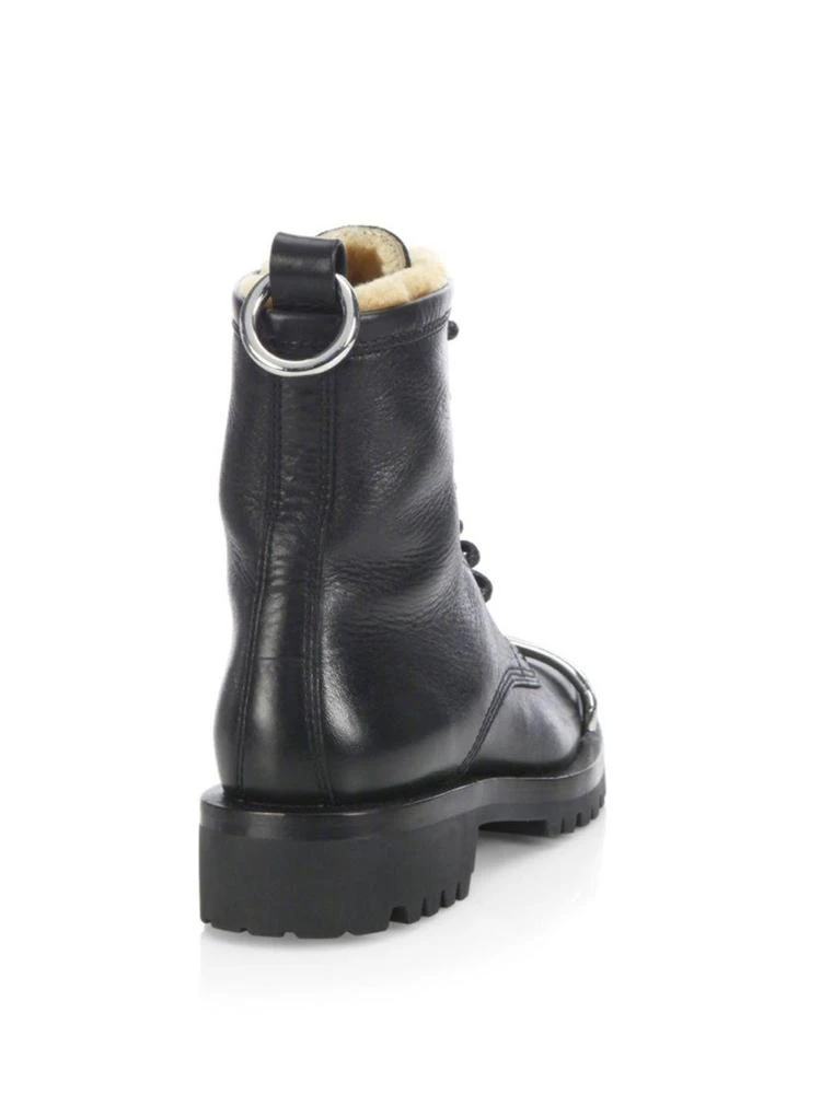 商品Alexander Wang|Lyndon Shearling & Tumbled Leather Combat Boots,价格¥2550,第2张图片详细描述