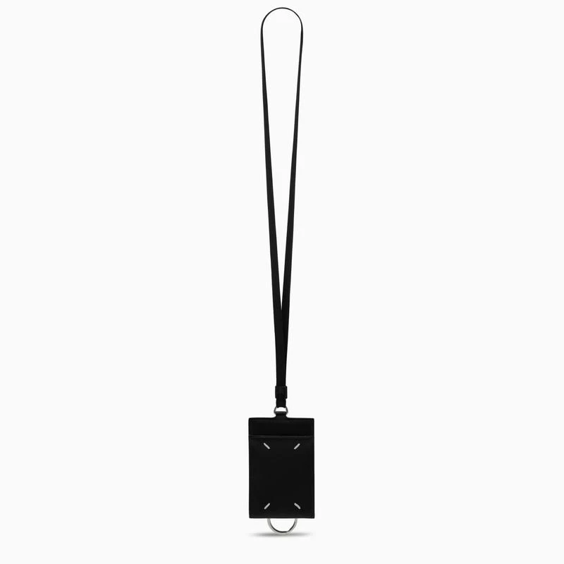 商品MAISON MARGIELA|BLACK LEATHER LUGGAGE TAG,价格¥1568,第2张图片详细描述