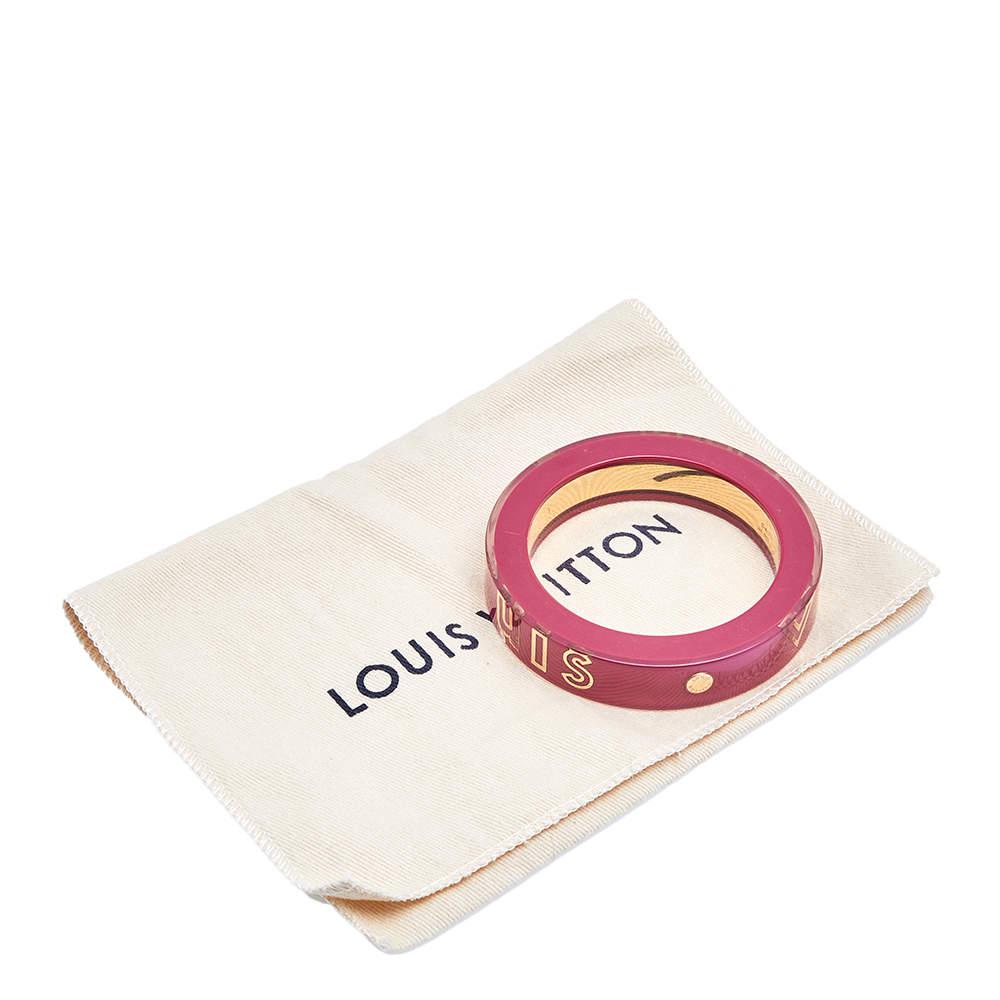 Louis Vuitton Wanted Resin Gold Tone Metal Bangle Bracelet S+商品第7张图片规格展示