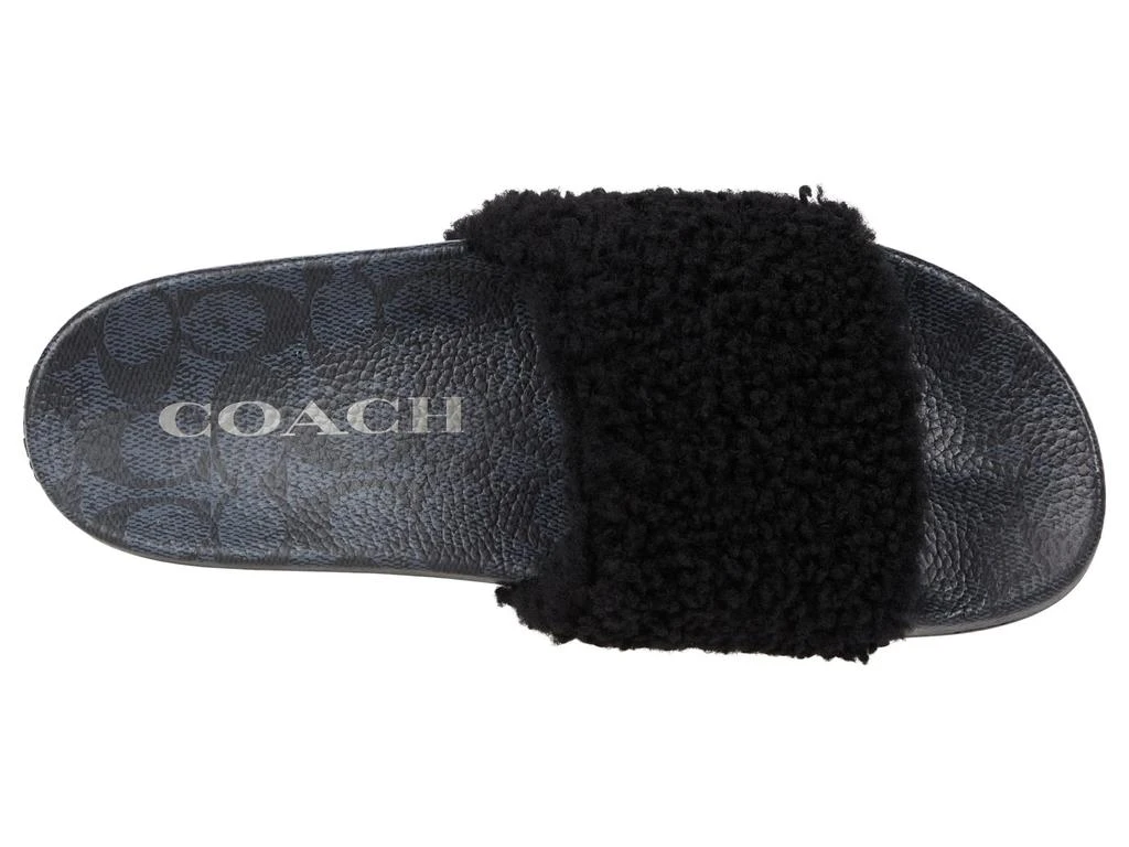 商品Coach|Signature Shearling Pool Slide,价格¥415,第2张图片详细描述