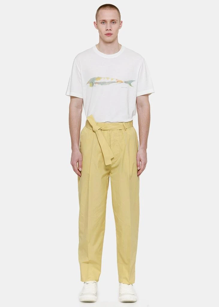 商品FEDERICO CURRADI|Federico Curradi Yellow Knotted Pants,价格¥1335,第1张图片