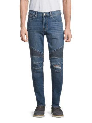 商品Hudson|Ethan Biker Distressed Skinny Jeans,价格¥397,第1张图片