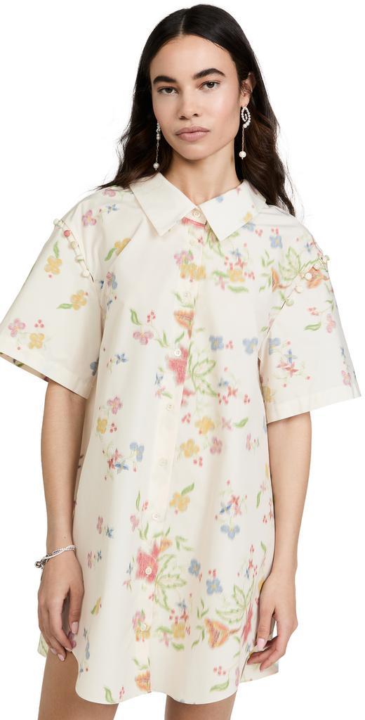 商品PRABAL GURUNG|Prabal Gurung 短袖背面全包覆衬衣连衣裙,价格¥4603,第1张图片