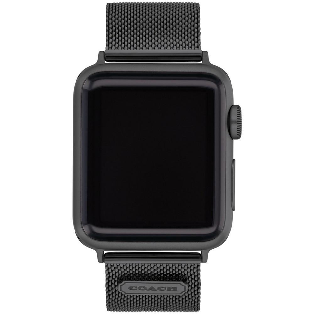 商品Coach|Black Stainless Steel Mesh Bracelet 38/40/41mm Apple Watch Band,价格¥642,第1张图片