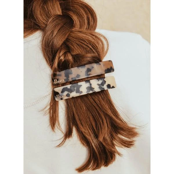 商品23 Degres|Classic Brown 9cm Barrettes,价格¥218,第1张图片