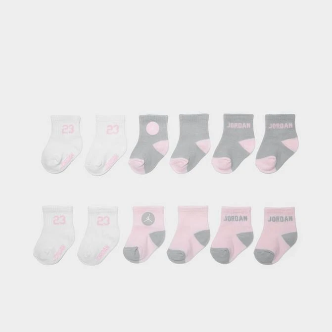 商品Jordan|Infant Jordan 6-Pack Quarter Socks,价格¥74,第1张图片