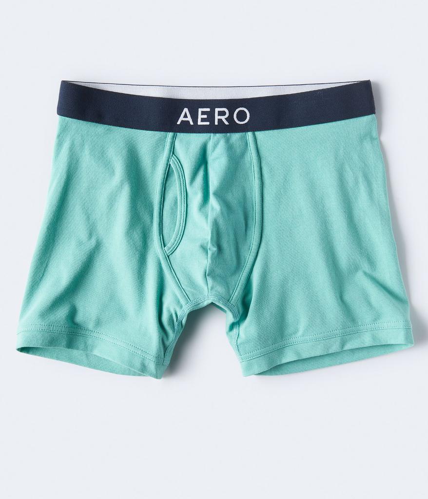 Aeropostale Men's Solid Logo Knit Boxer Briefs商品第5张图片规格展示