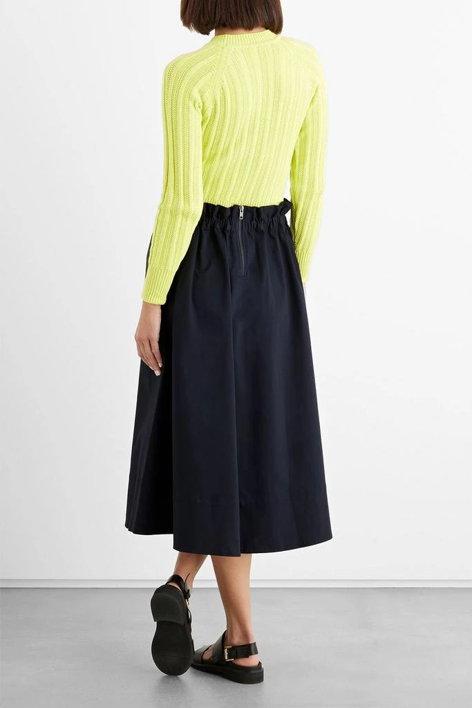 商品IRIS & INK|Livia gathered organic cotton-blend poplin midi skirt,价格¥901,第3张图片详细描述