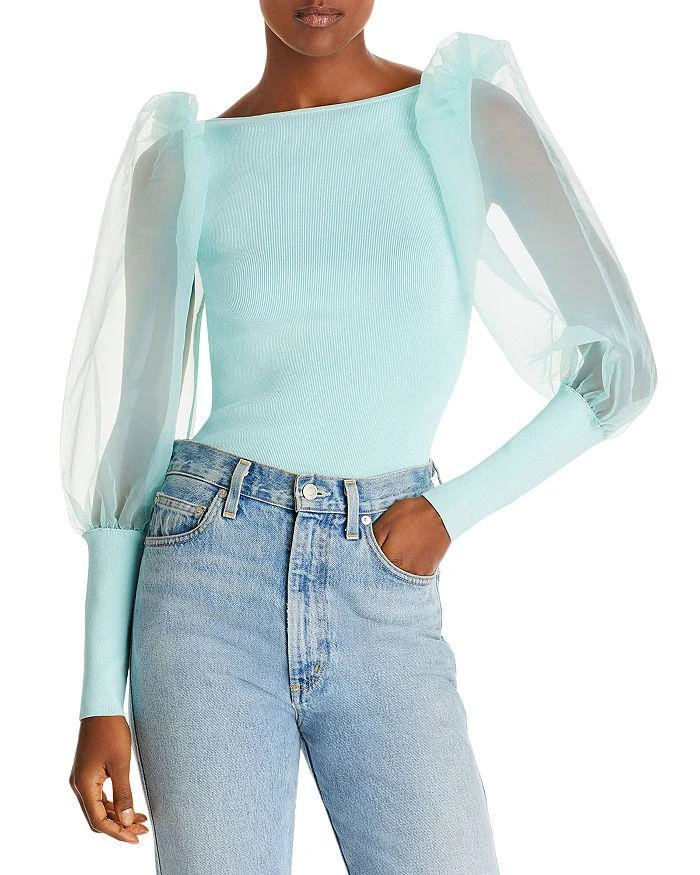商品Alice + Olivia|Abella Puff-Sleeve Top,价格¥658,第1张图片