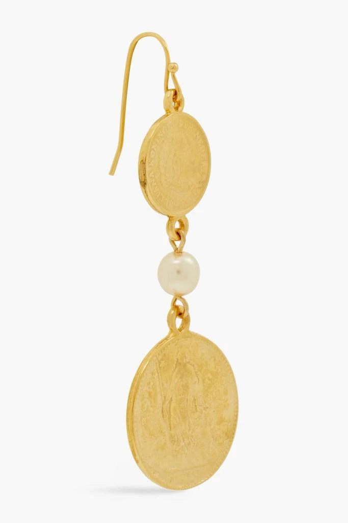 商品BEN-AMUN|24-karat gold-plated faux pearl earrings,价格¥291,第3张图片详细描述