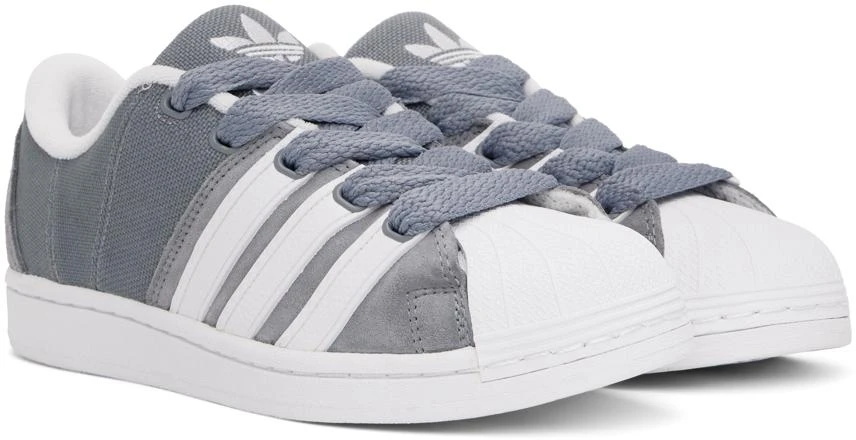 商品Adidas|Gray & White Superstar Supermodified Sneakers,价格¥632,第4张图片详细描述