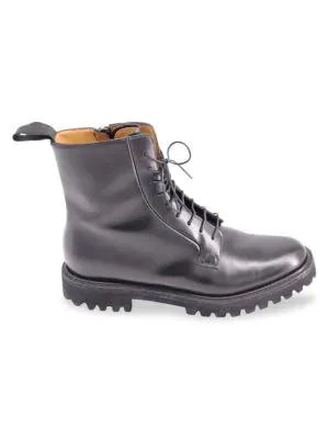 商品[二手商品] Church's|Churchs Alexandra Polished Binder Lace Up Combat Boots In Black Calf Leather Boots,价格¥2924,第1张图片