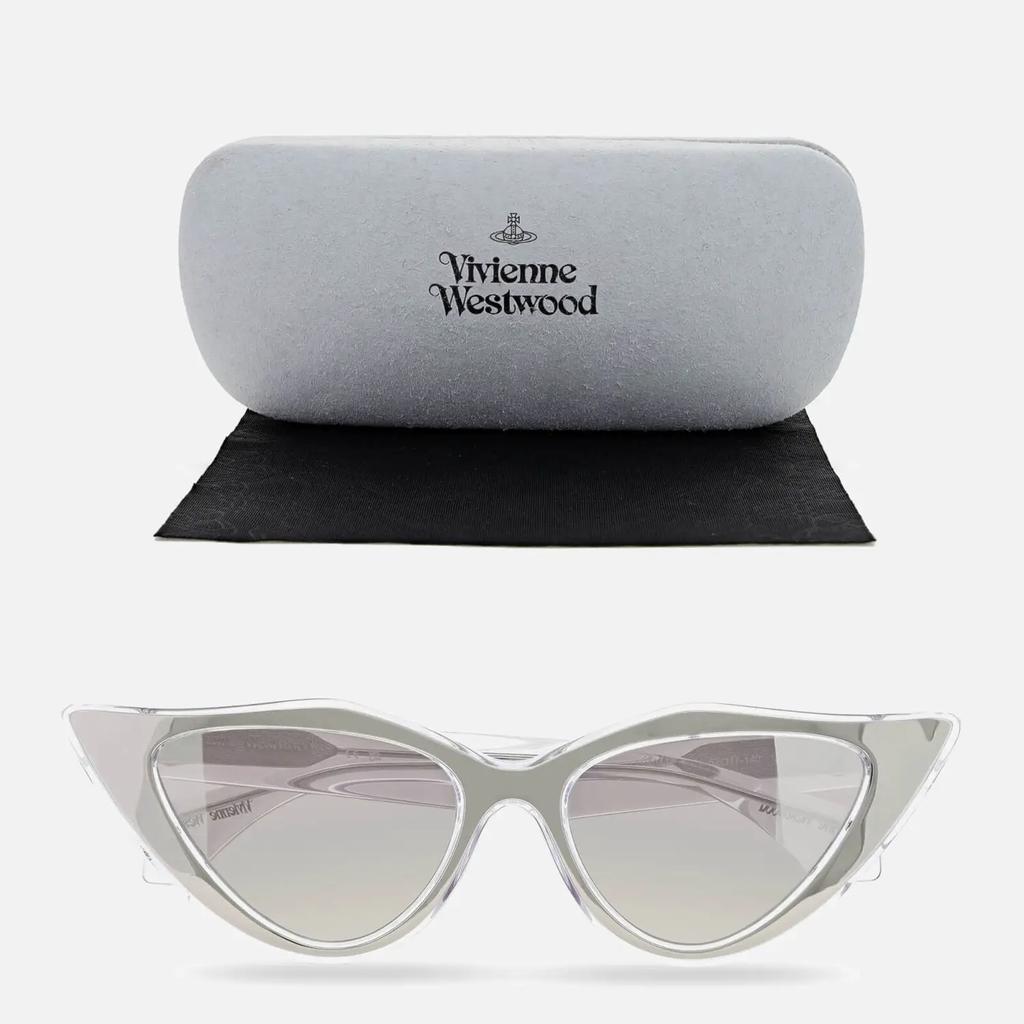 商品Vivienne Westwood|Vivienne Westwood Women's Anouk Cat Eye Acetate Sunglasses - Crystal,价格¥1792,第5张图片详细描述