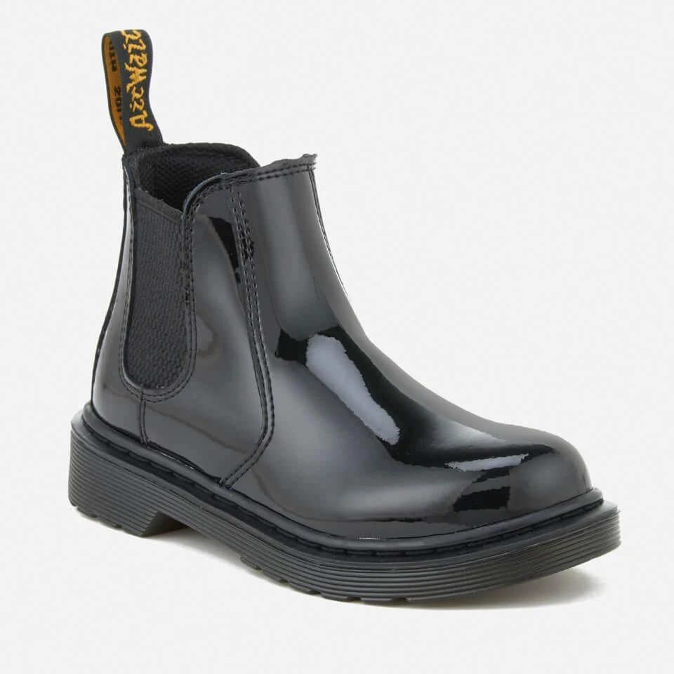 商品Dr. Martens|DR. MARTENS KIDS' BANZAI PATENT LAMPER LEATHER CHELSEA BOOTS - BLACK,价格¥470,第2张图片详细描述