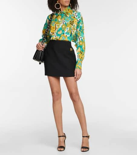 商品Dolce & Gabbana|花卉真丝混纺缎布衬衫,价格¥8169,第2张图片详细描述