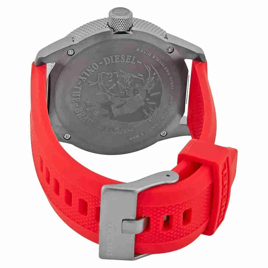 商品Diesel|Diesel Rasp Gunmetal Dial Red Silicone Mens Watch DZ1806,价格¥519,第3张图片详细描述