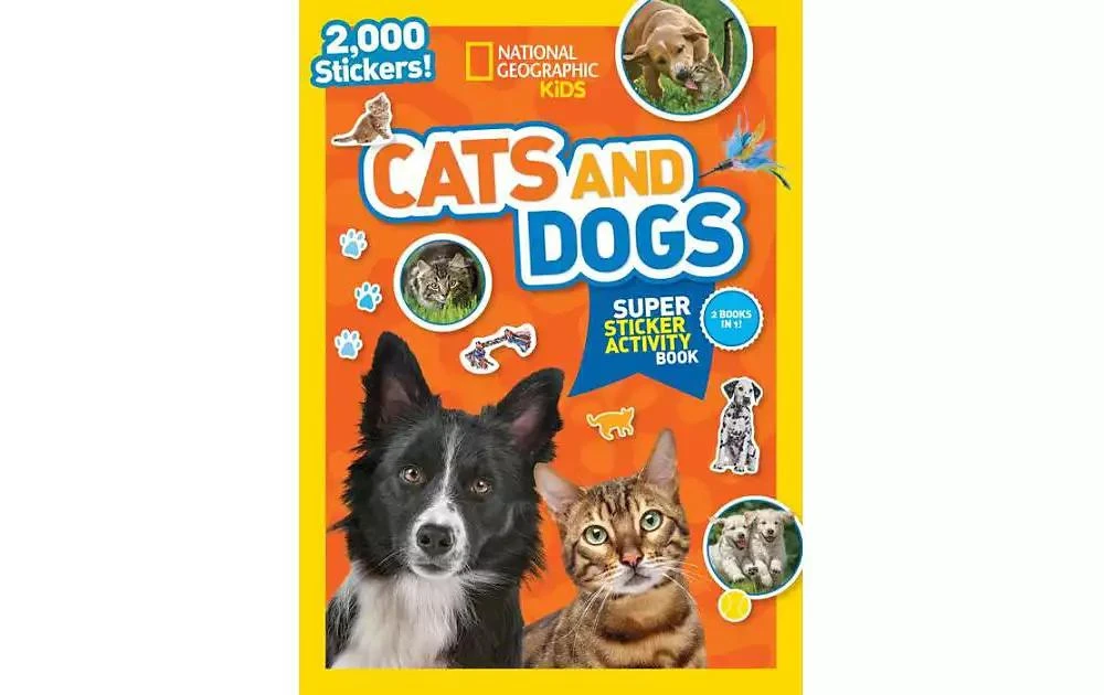 商品Barnes & Noble|National Geographic Kids Cats and Dogs Super Sticker Activity Book by National Geographic Kids,价格¥97,第1张图片