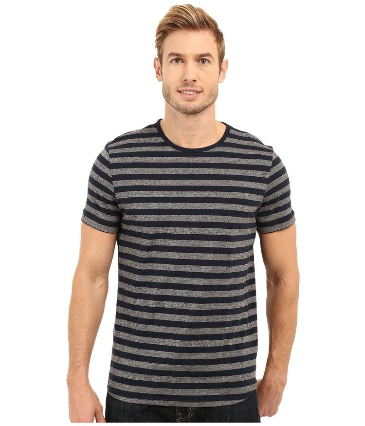 商品Kenneth Cole|Short Sleeve Marled Stripe Crew,价格¥221,第1张图片