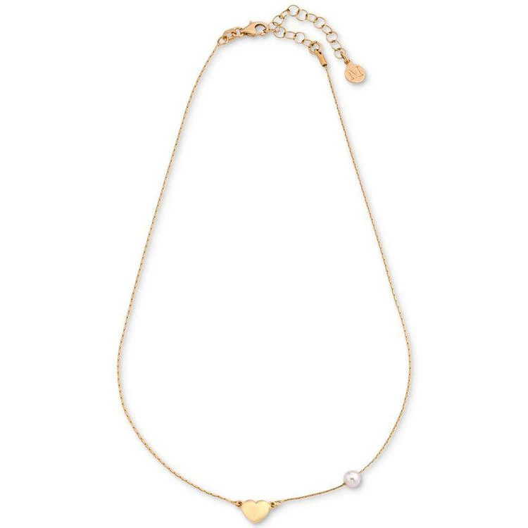 商品Majorica|Imitation Pearl & Heart Charm Collar Necklace,价格¥564,第1张图片